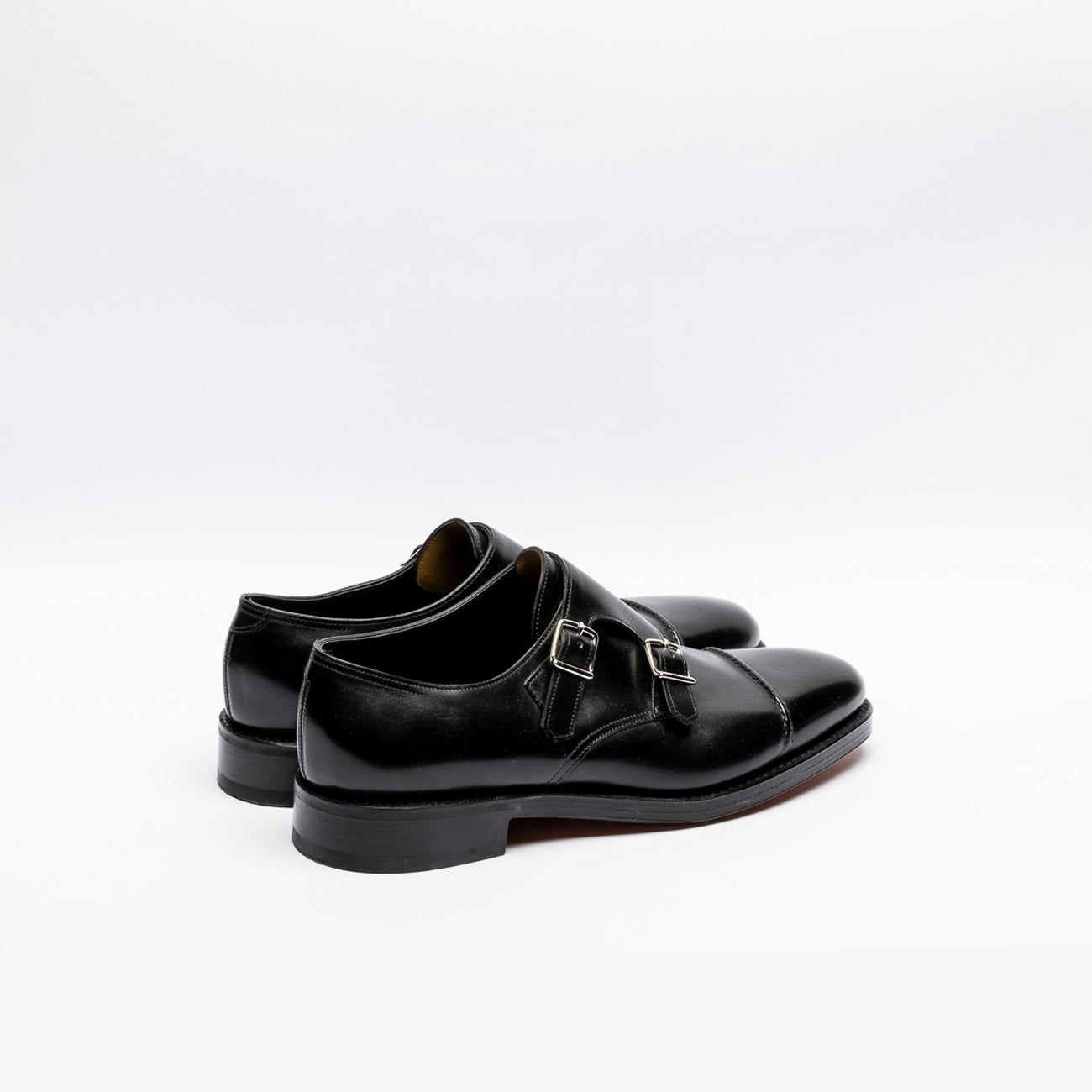 Doppia fibbia John Lobb William II in pelle nera