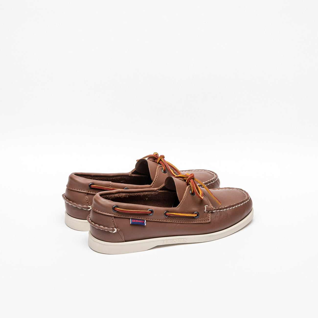 Mocassino da barca Sebago Docksides Portland in pelle cioccolato