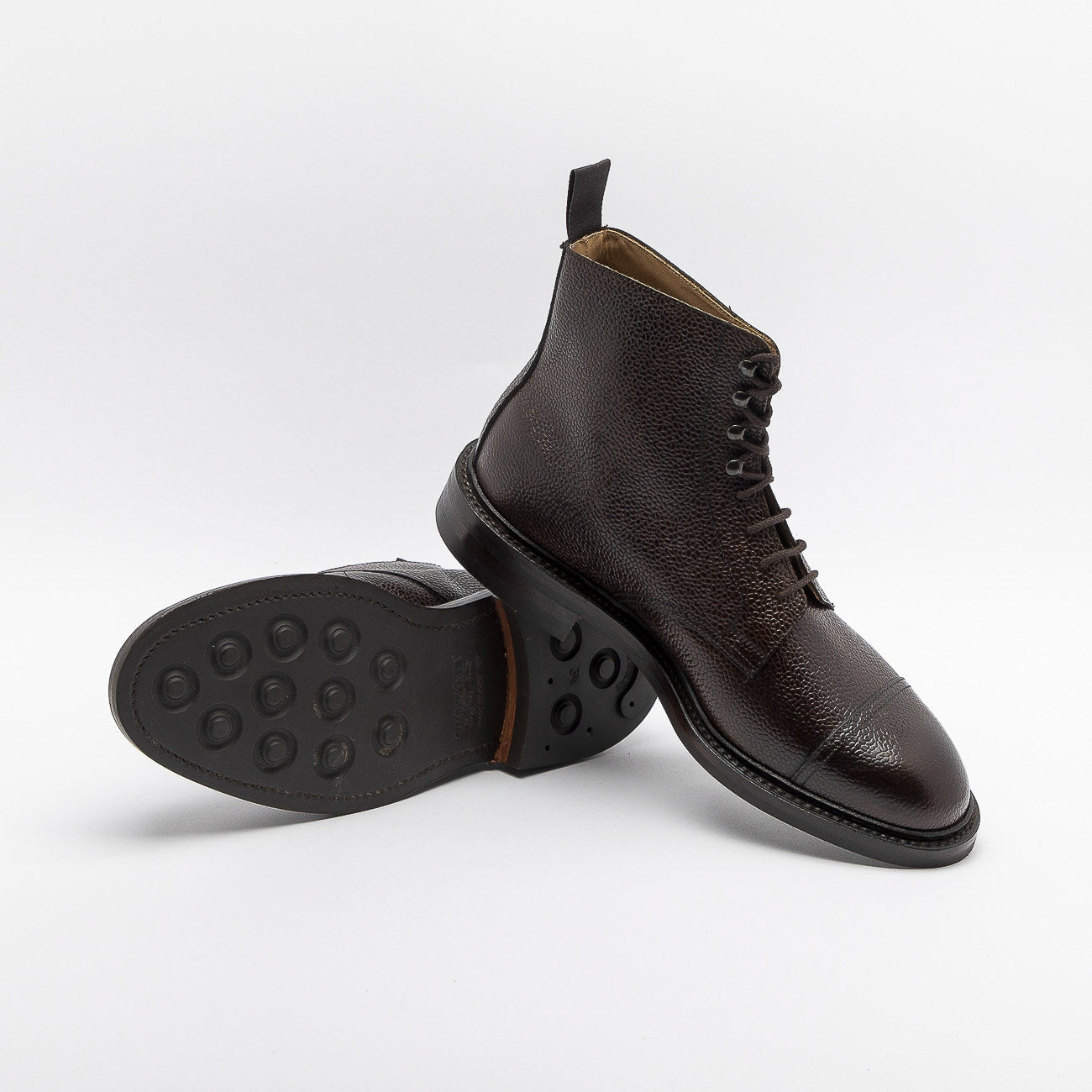 Polacco derby Crockett & Jones Coniston in pelle martellata marrone