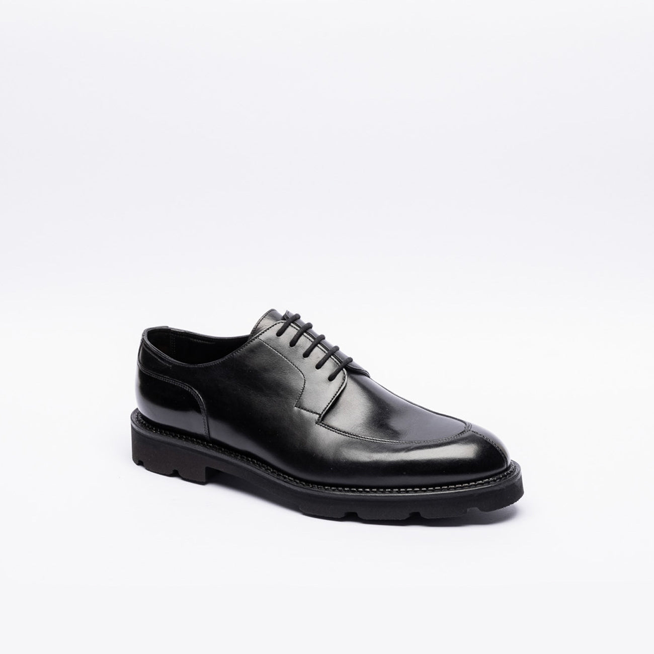 Stringata derby John Lobb Hardington in pelle nera