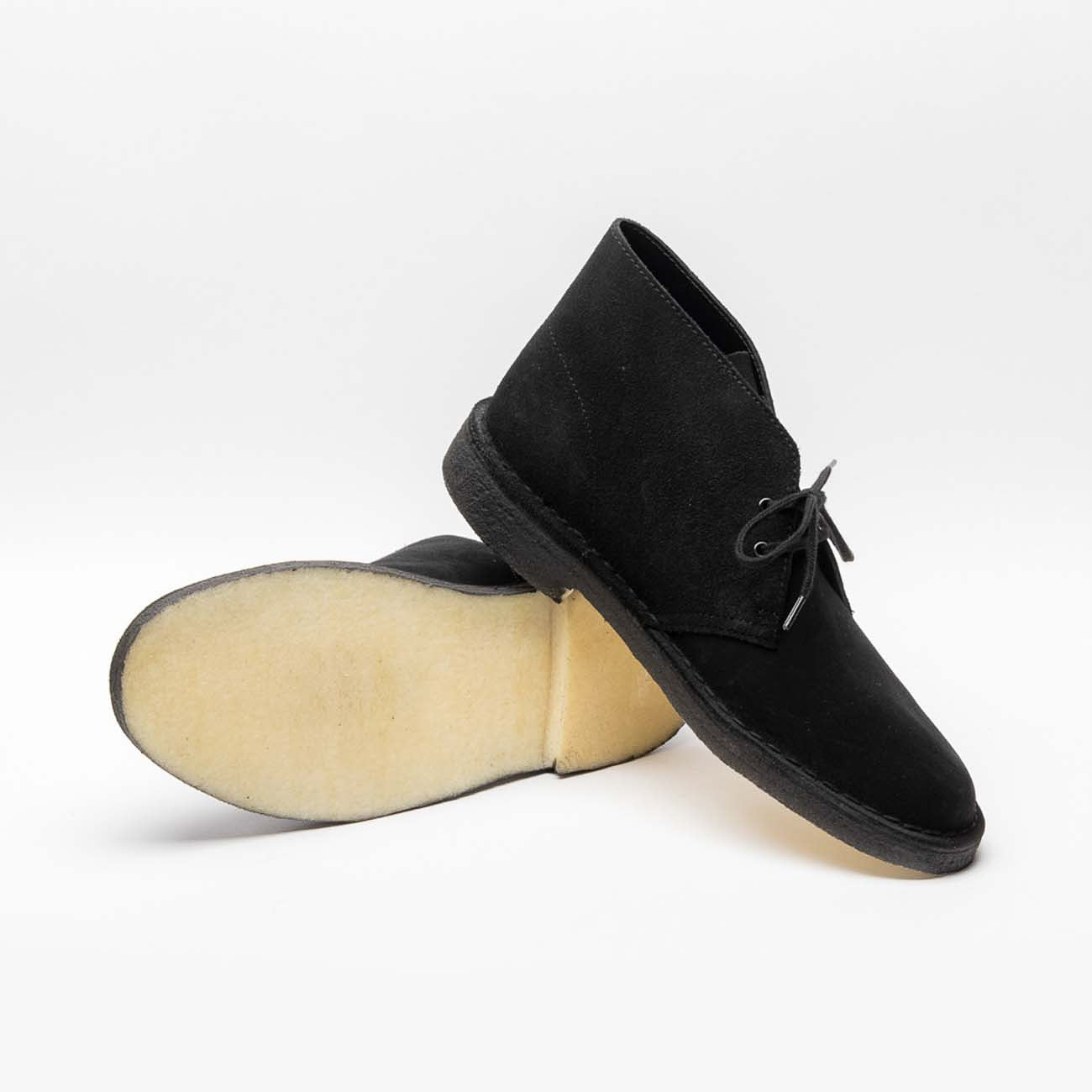 Polacco stringato Clarks Originals Desert Boot in camoscio nero