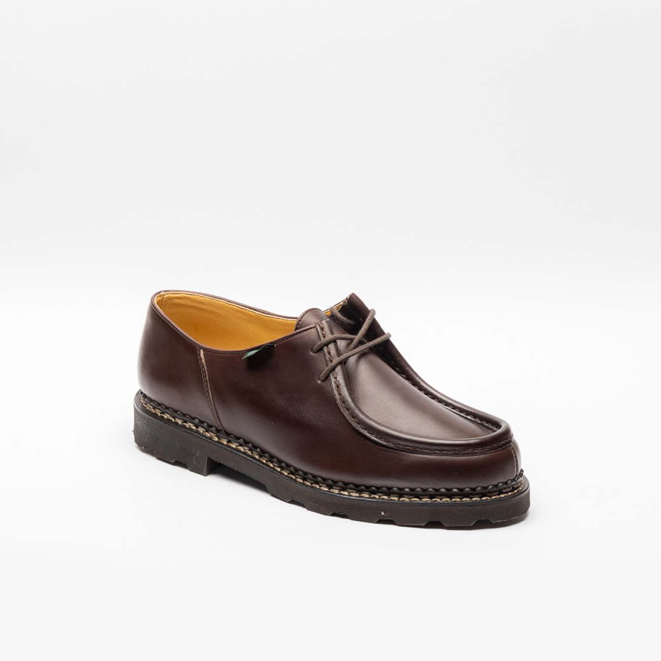 Paraboot Michael Marche II derby lace-up in brown leather (Lisse Cafè)