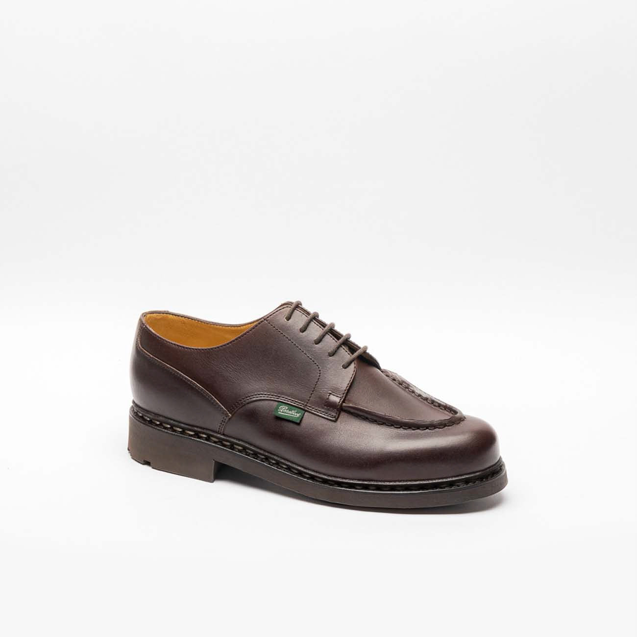 Paraboot Chambord Tex derby lace-up in brown leather (Lisse Cafè 