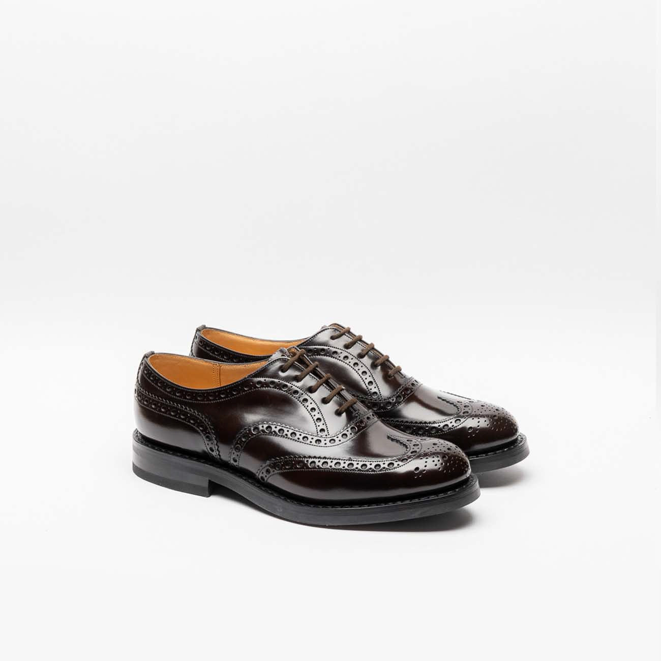 Stingata oxford Church's Burwood R LW in pelle ebano