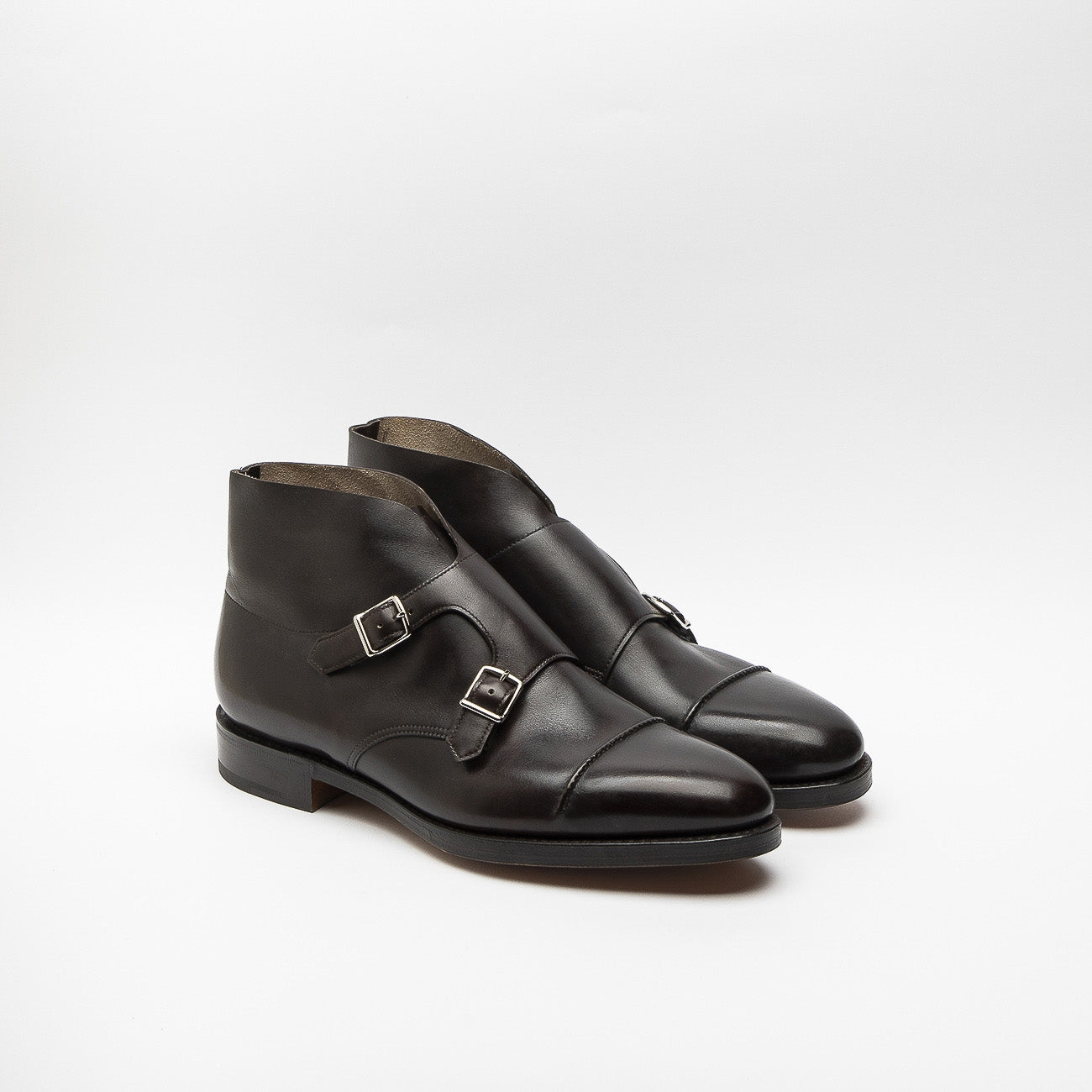 Polacco John Lobb William II in pelle marrone con fibbie