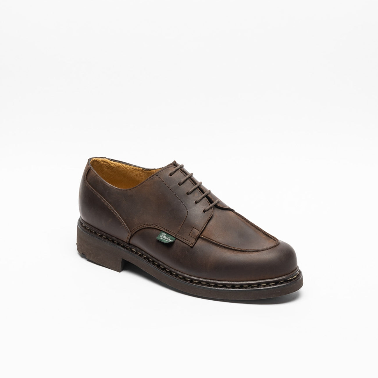 Stringata derby Paraboot Chambord in pelle marrone