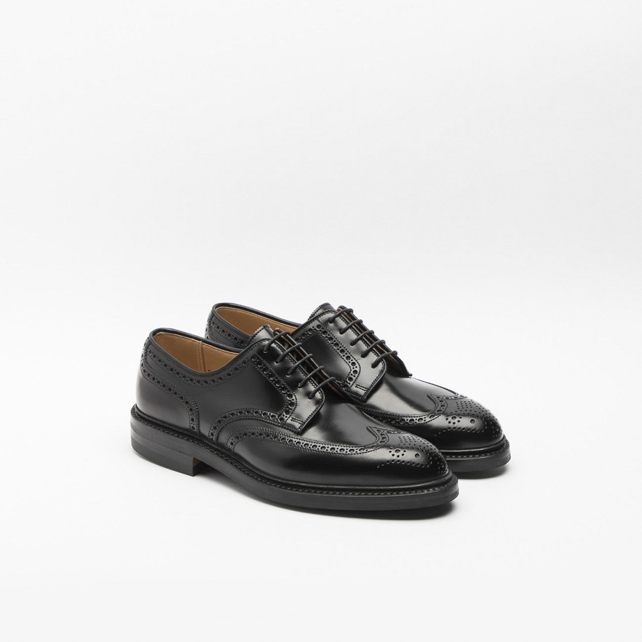 Scarpa stringata Crockett & Jones in pelle cavalry nera