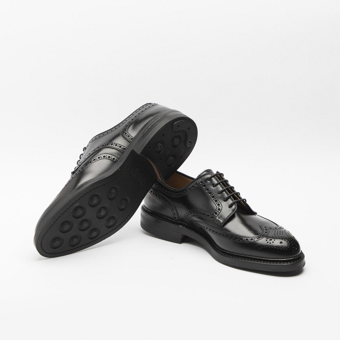 Scarpa stringata Crockett & Jones in pelle cavalry nera