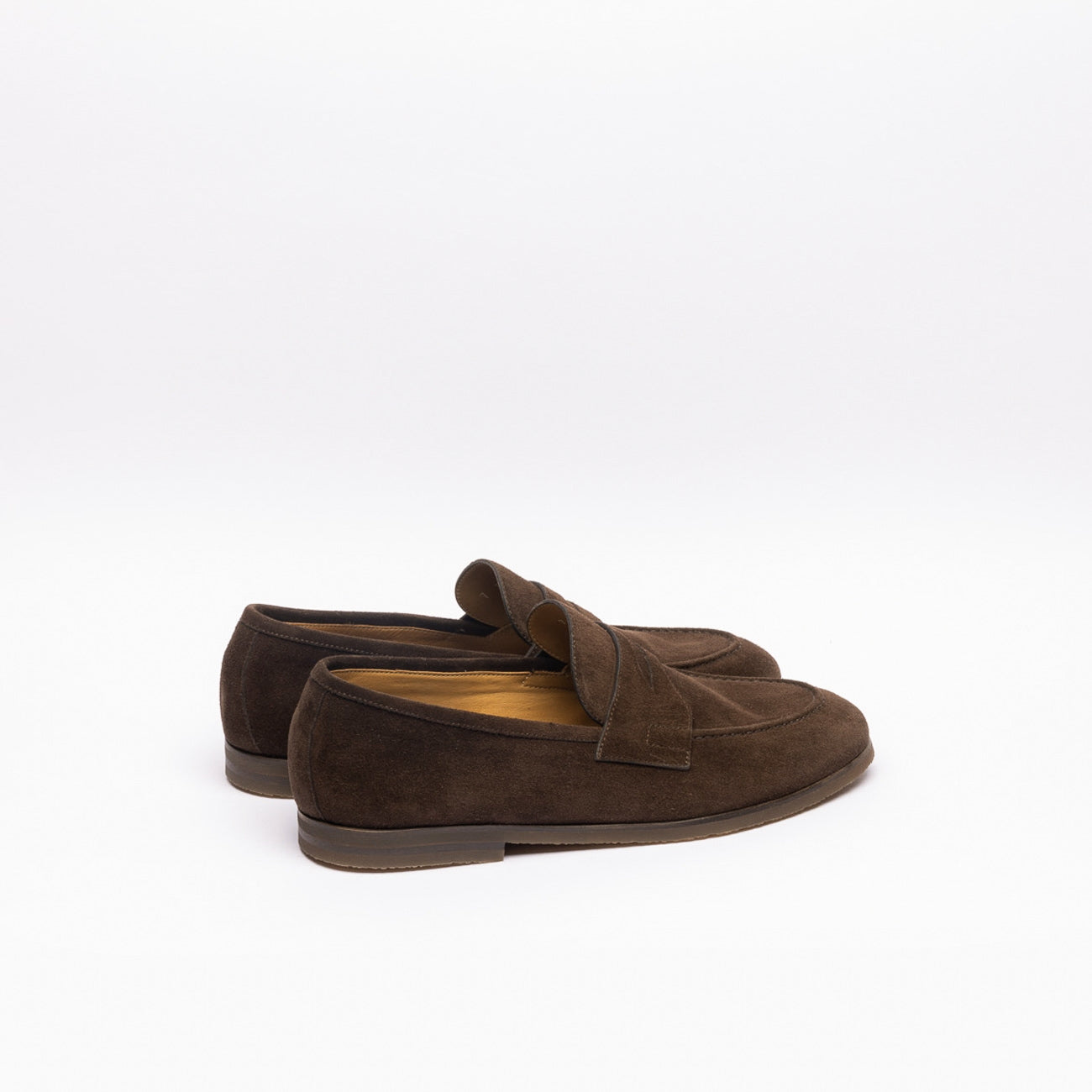 Mocassino penny loafer Barrett 221U021.3 in camoscio marrone