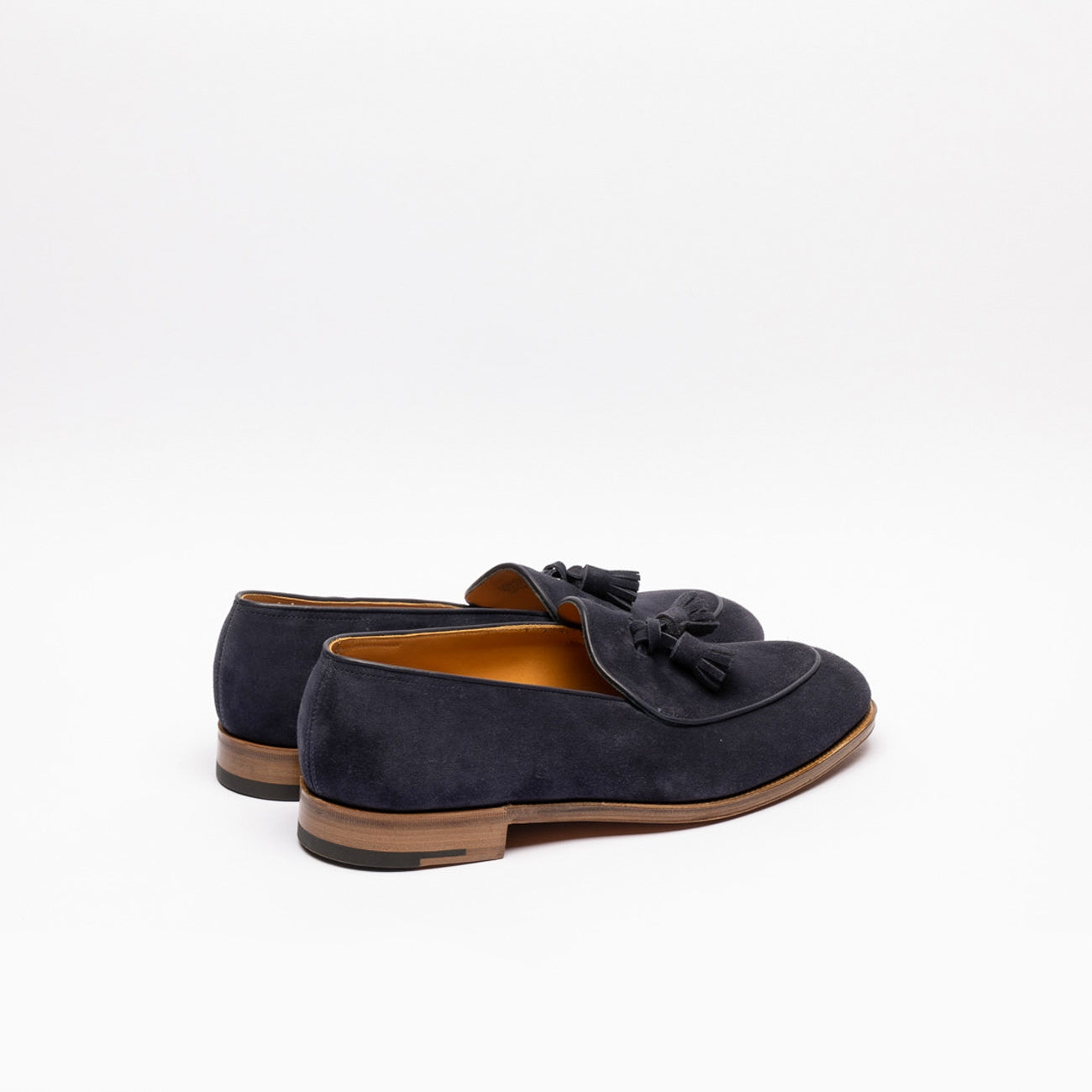 Mocassino John Lobb Edmond Tensile in camoscio blu