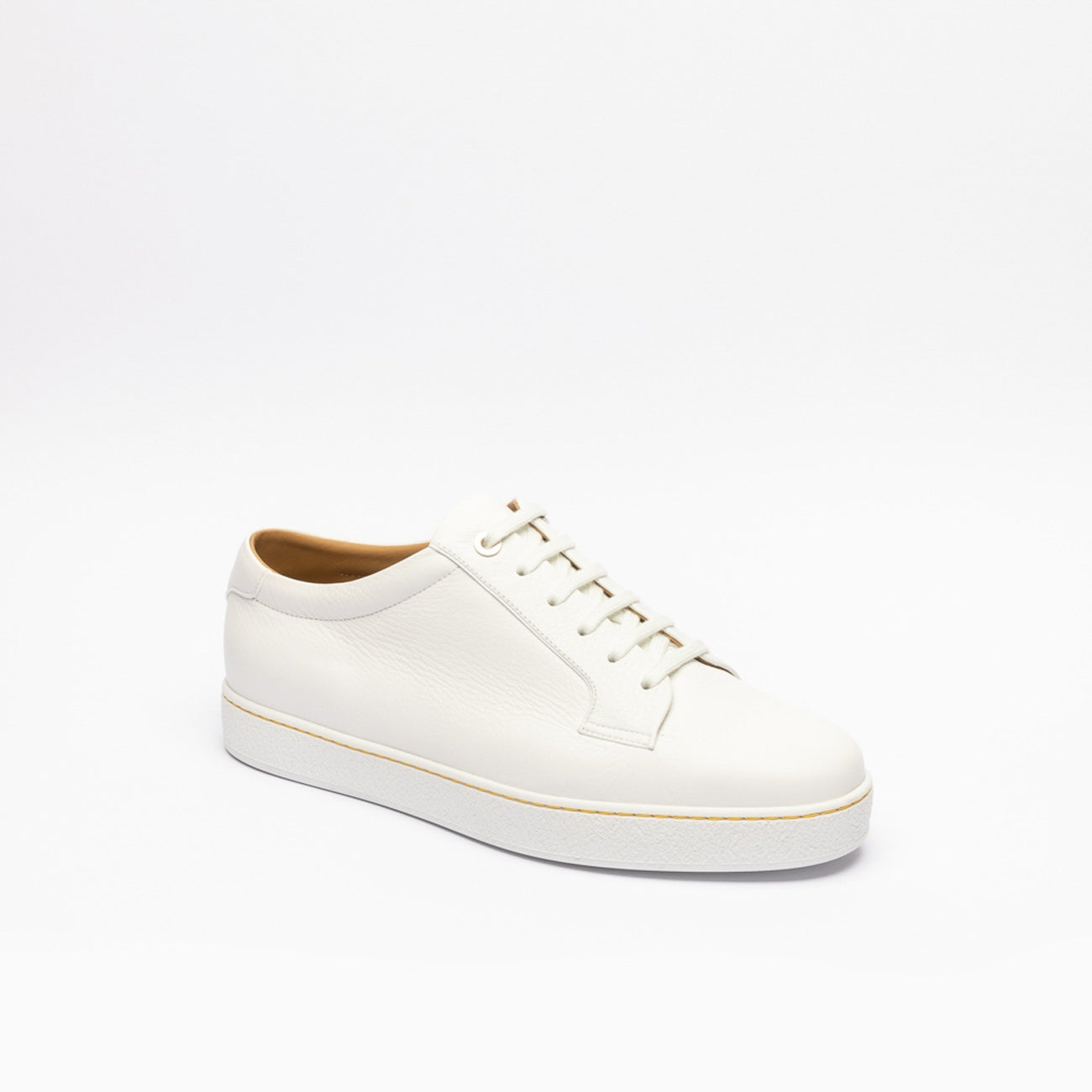 Sneaker John Lobb Molton in pelle martellata bianca