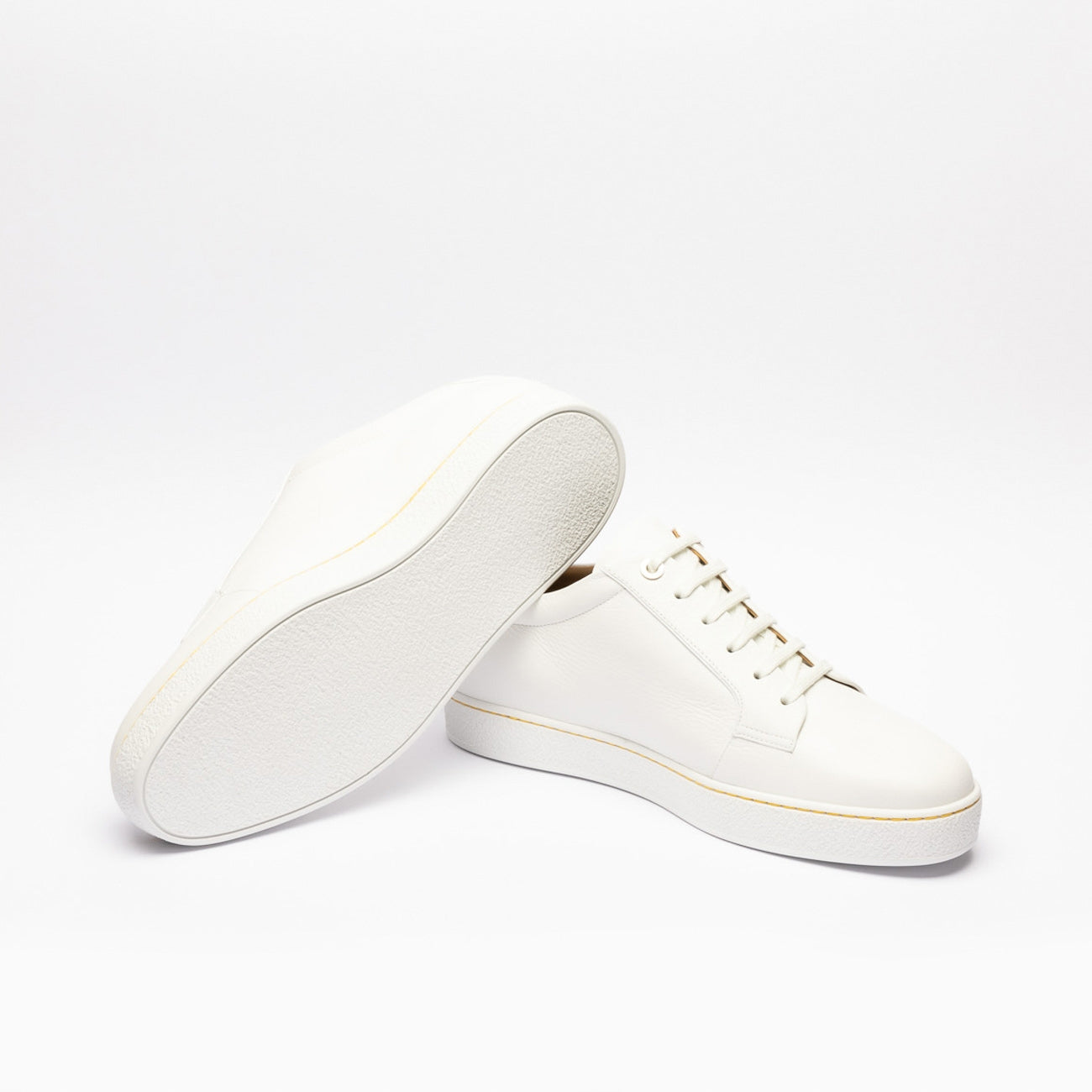 Sneaker John Lobb Molton in pelle martellata bianca