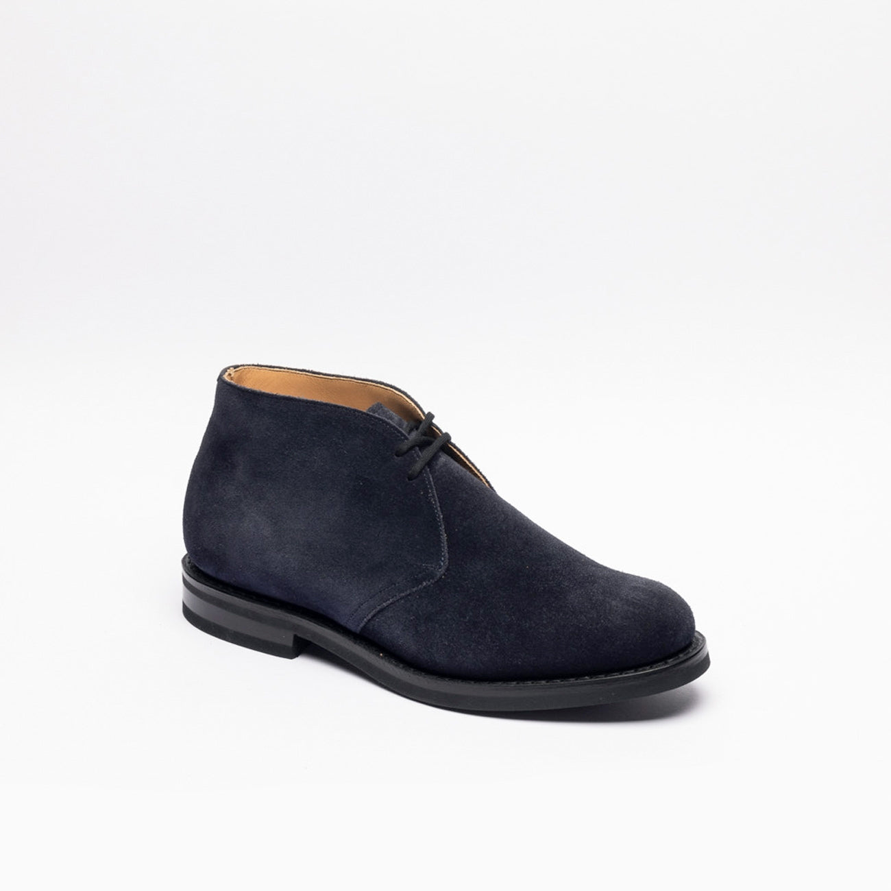 Polacco Church's Ryder 3 81 in camoscio castorino blu navy