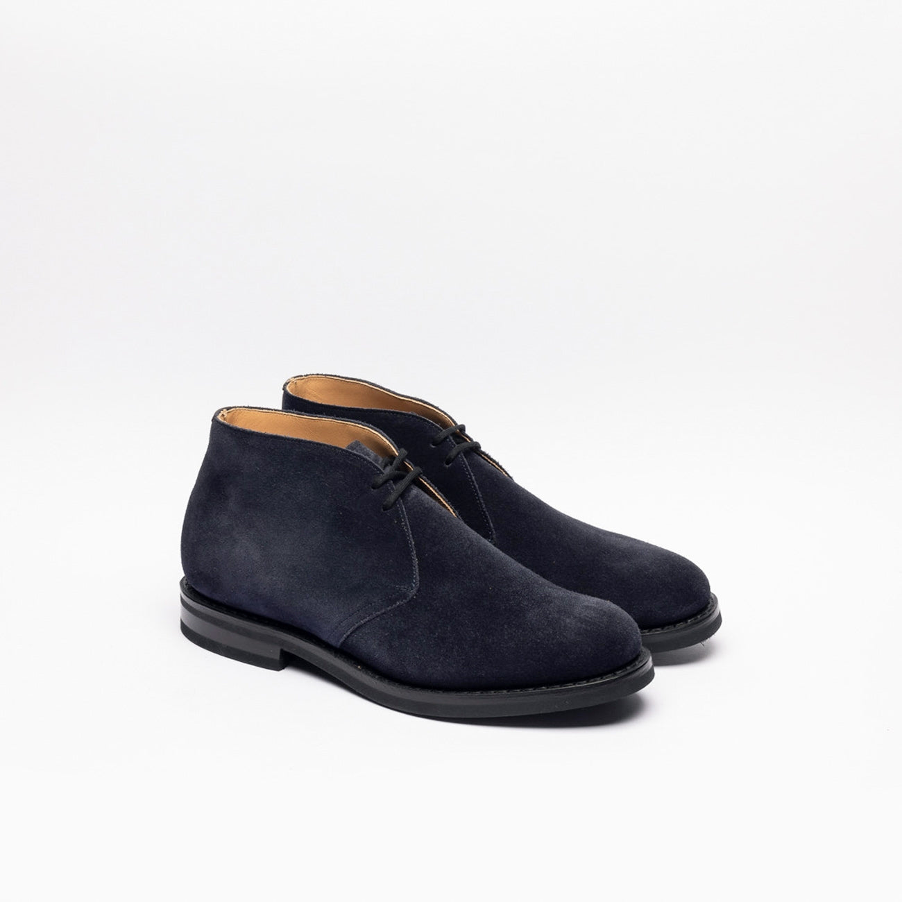 Polacco Church's Ryder 3 81 in camoscio castorino blu navy