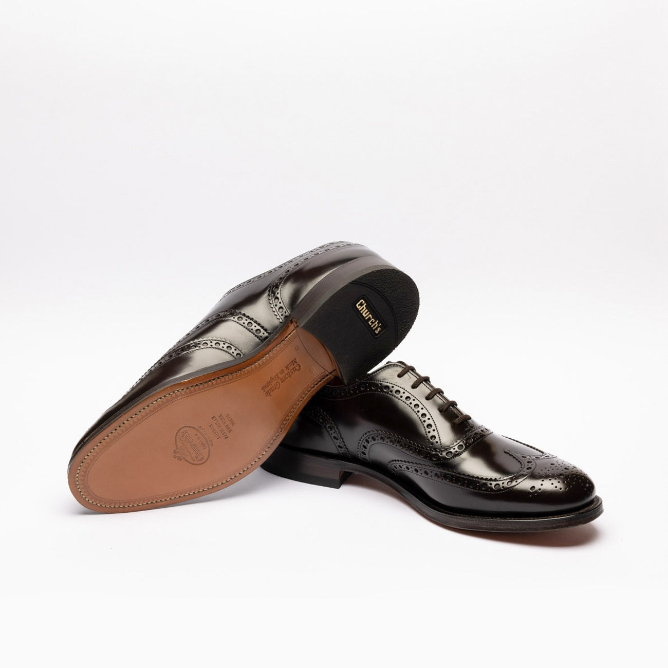 Scarpa stringata Church's Burwood 81 a coda di rondine light ebony