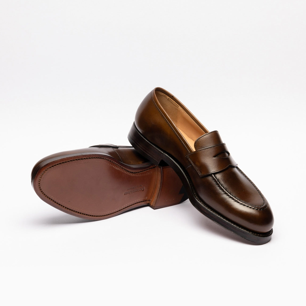 Mocassino Crockett & Jones Henley in pelle testa di moro con mascherina