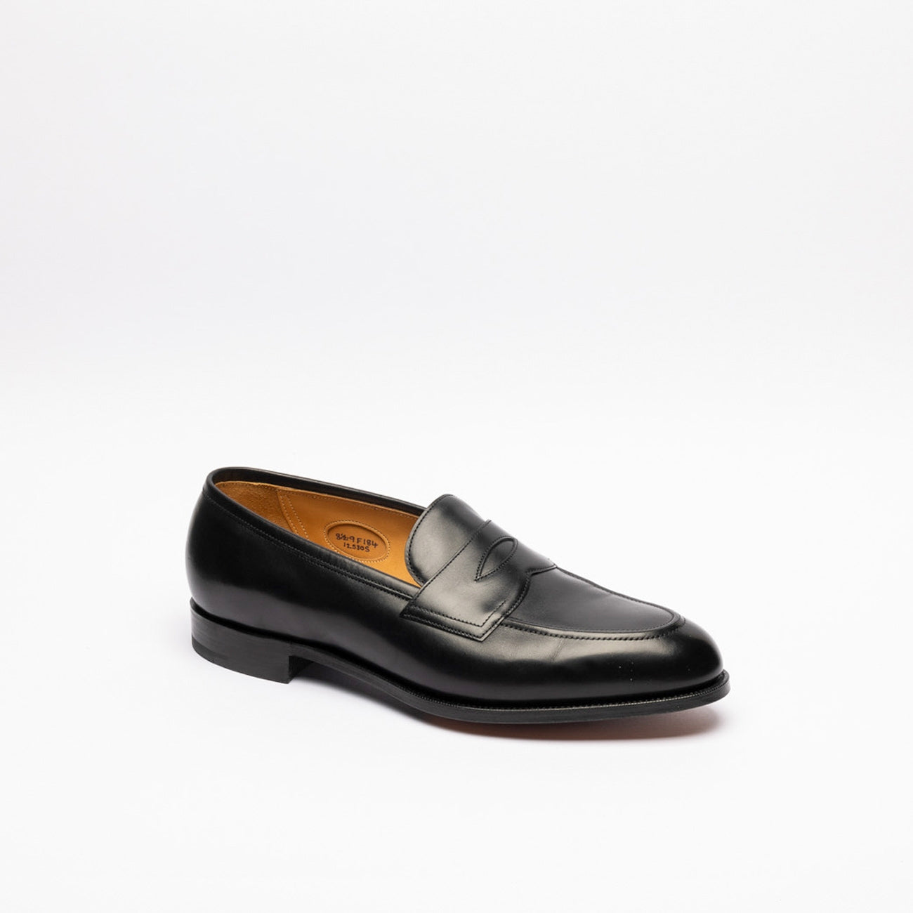 Mocassino Edward Green Piccadilly in pelle nera con mascherina