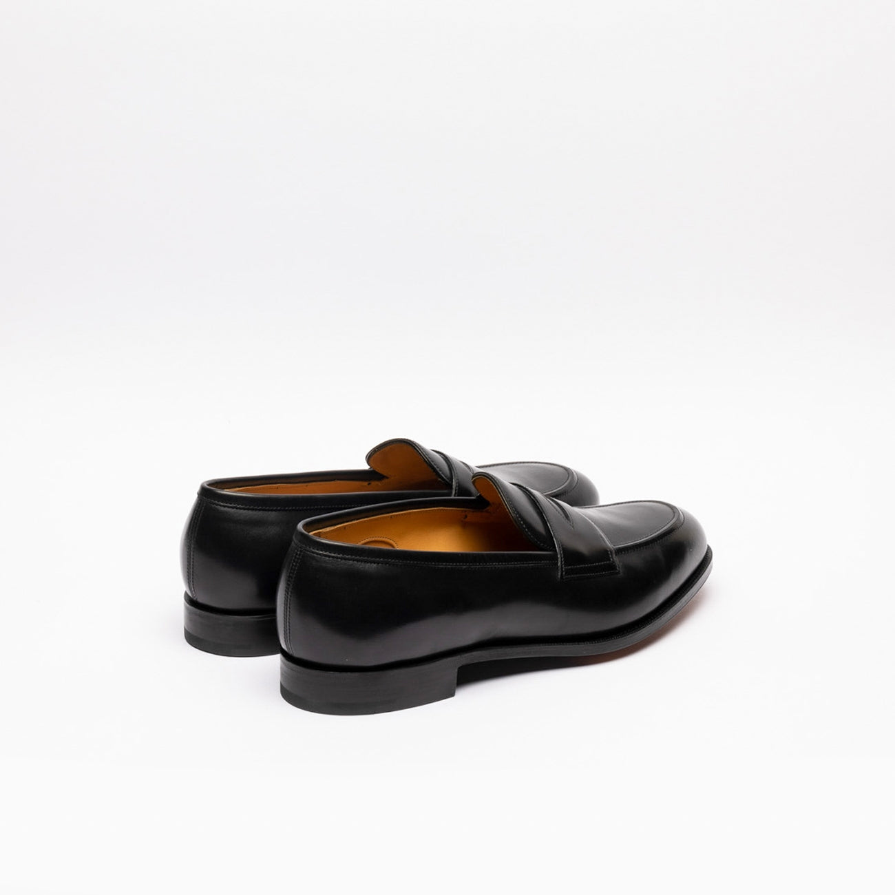 Mocassino Edward Green Piccadilly in pelle nera con mascherina