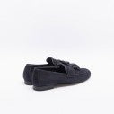 Mocassino con nappine Il Mocassino Tasca NAP in camoscio blu