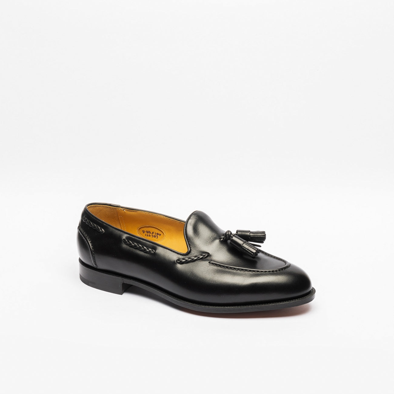 Mocassino Edward Green Belgravia in pelle nera con nappine