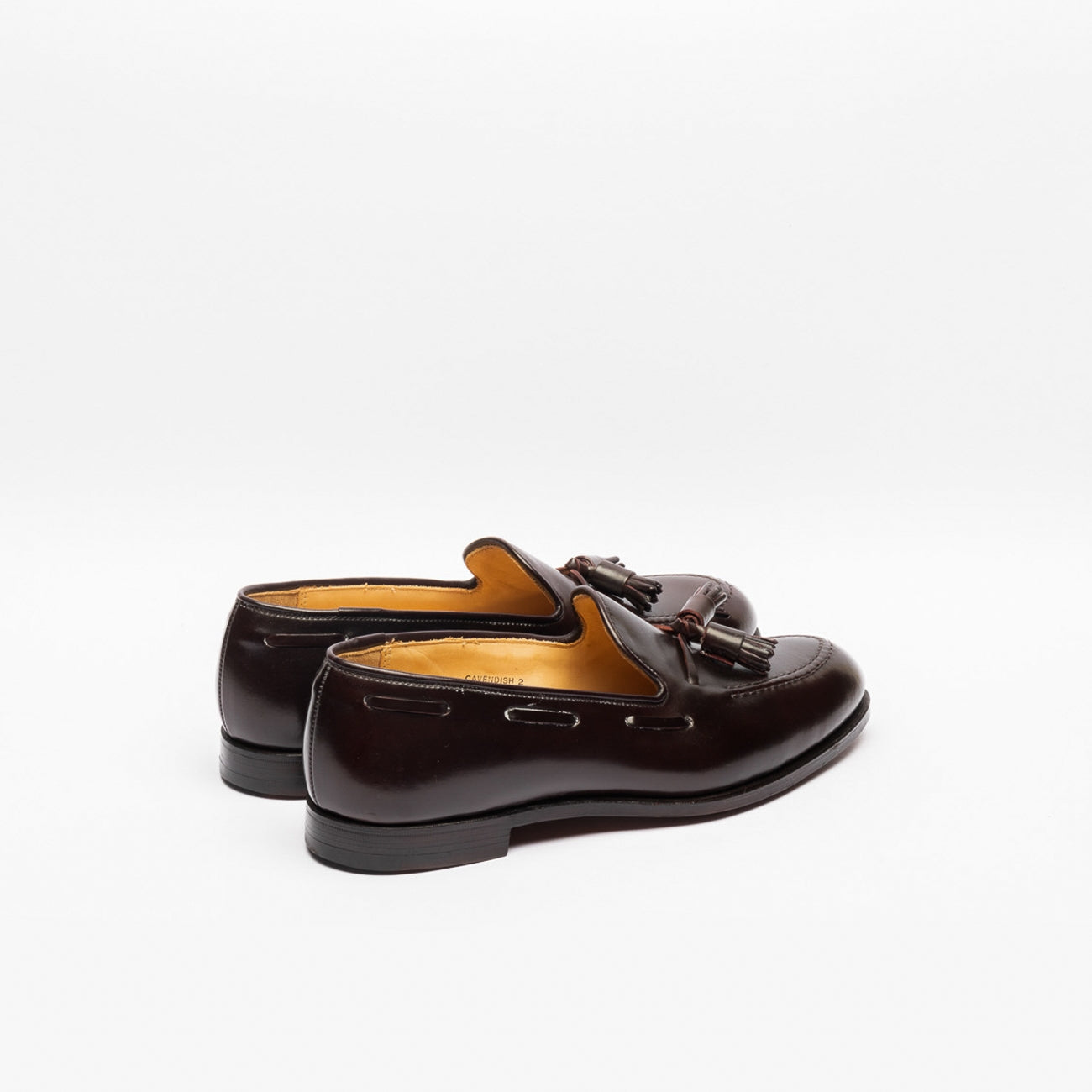 Mocassino Crockett & Jones Cavendish 2 in cordovan burgundy con nappine 