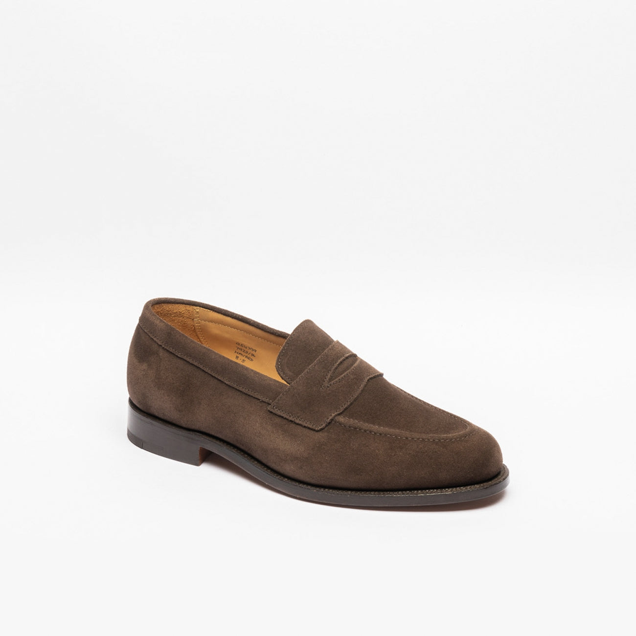 Mocassino penny loafer Tricker's Havard in camoscio marrone