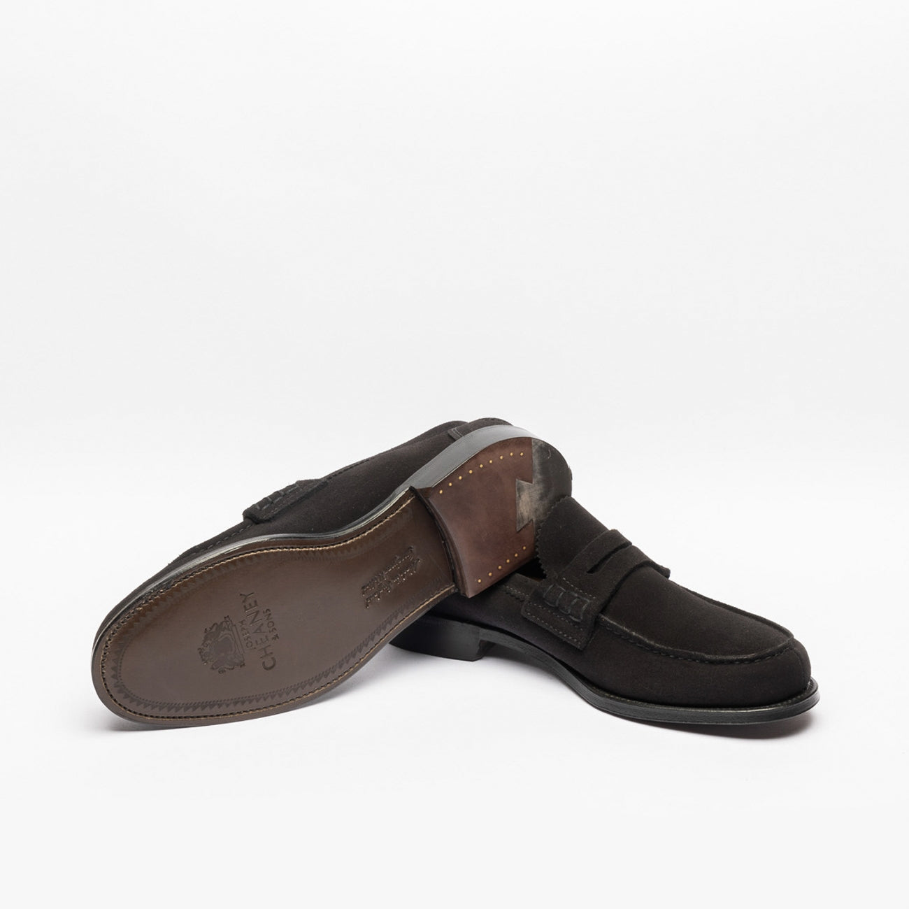 Mocassino Cheaney Joseph & Sons Dover Alt in camoscio nero