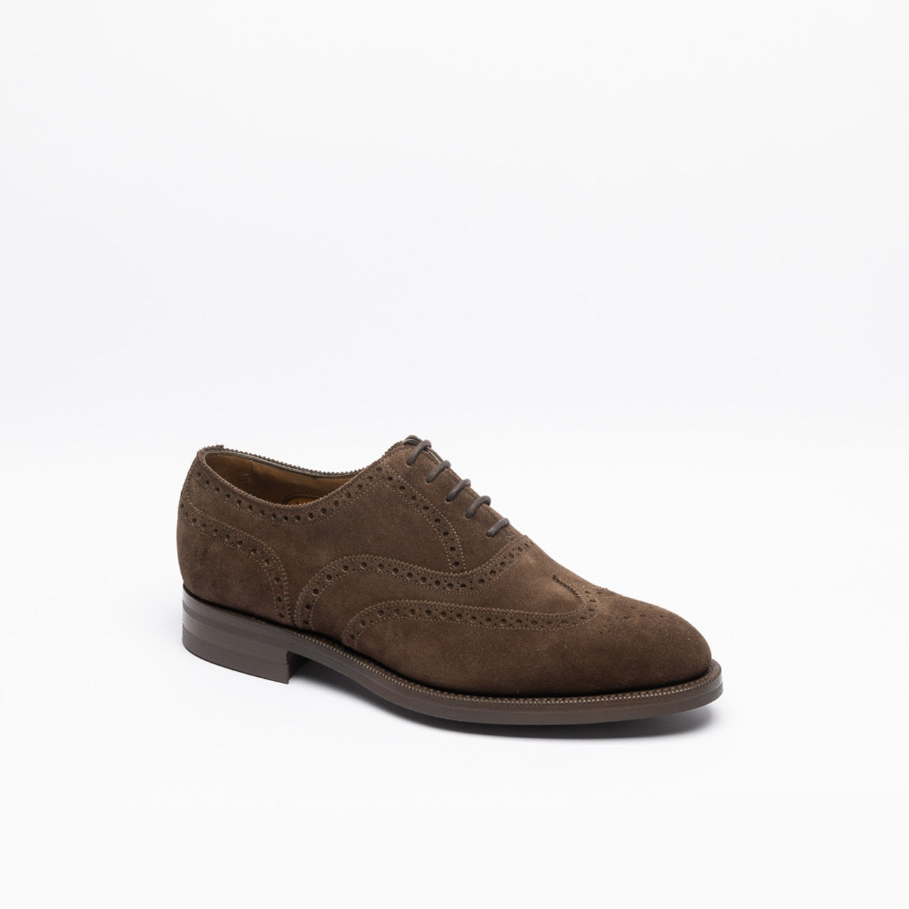 Scarpa stringata Edward Green Malvern in camoscio mocca