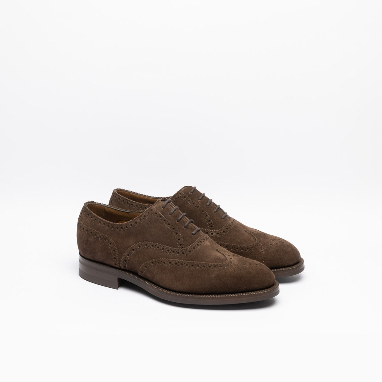 Scarpa stringata Edward Green Malvern in camoscio mocca