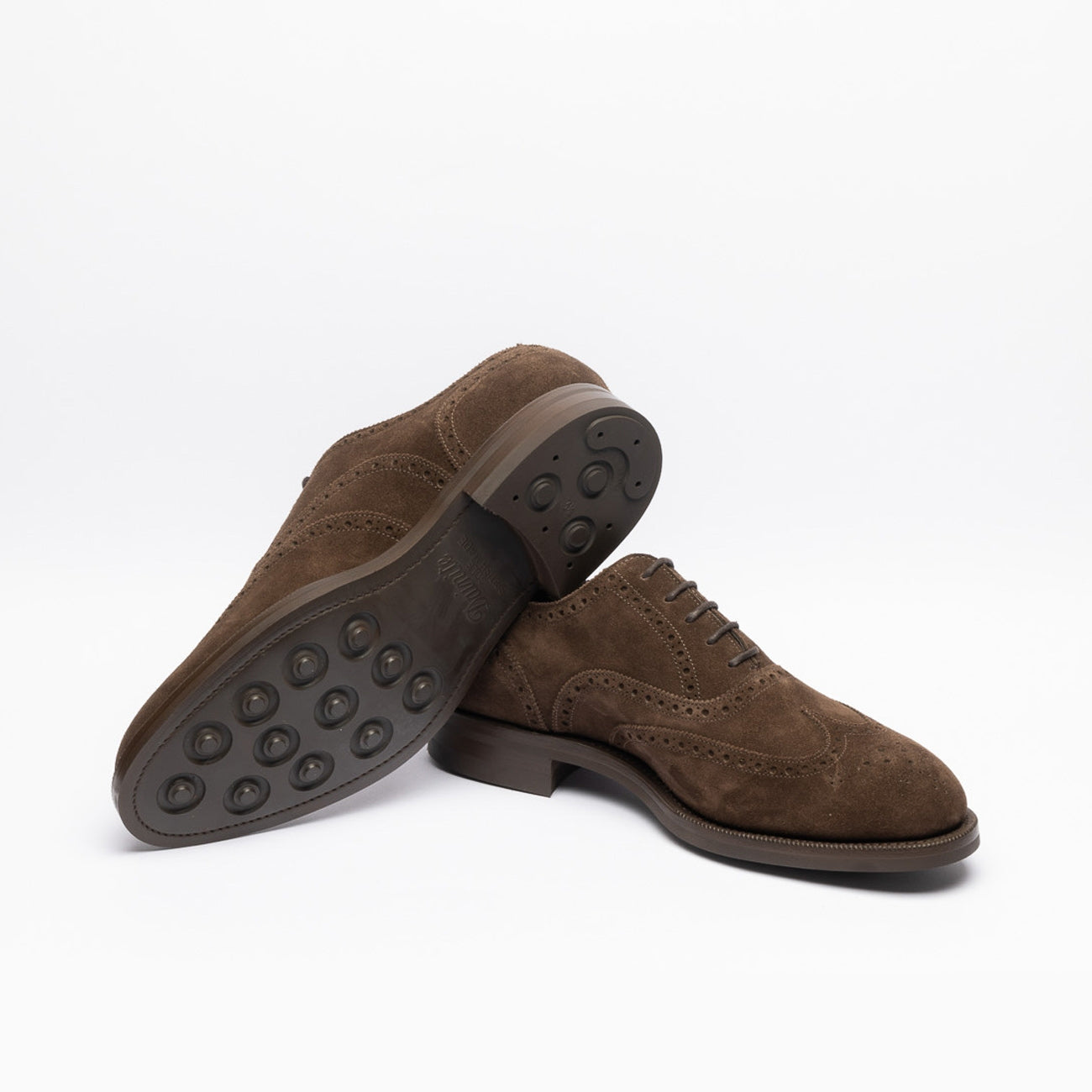 Scarpa stringata Edward Green Malvern in camoscio mocca