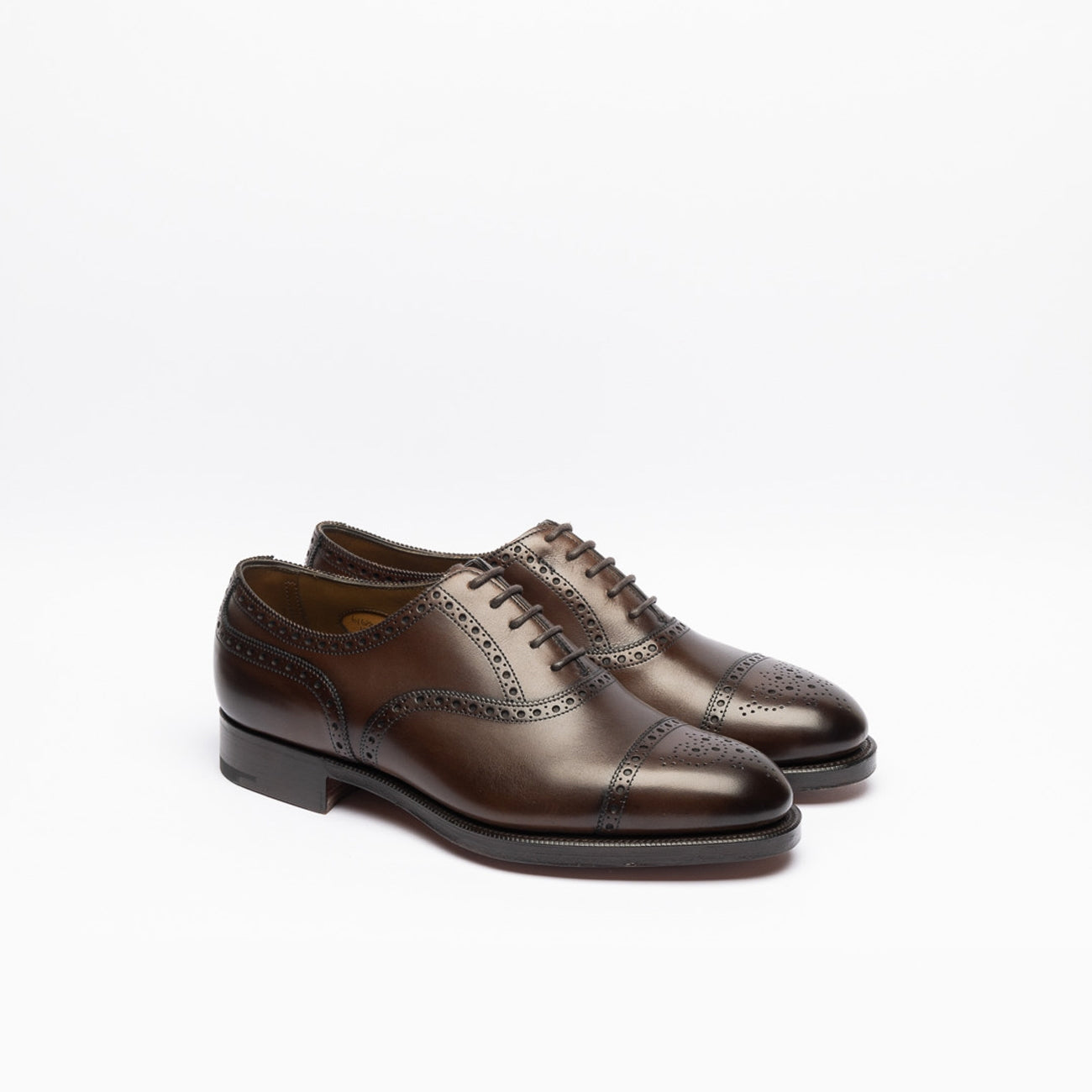 Scarpa stringata Edward Green Cadogan fit.F in pelle dark oak antique