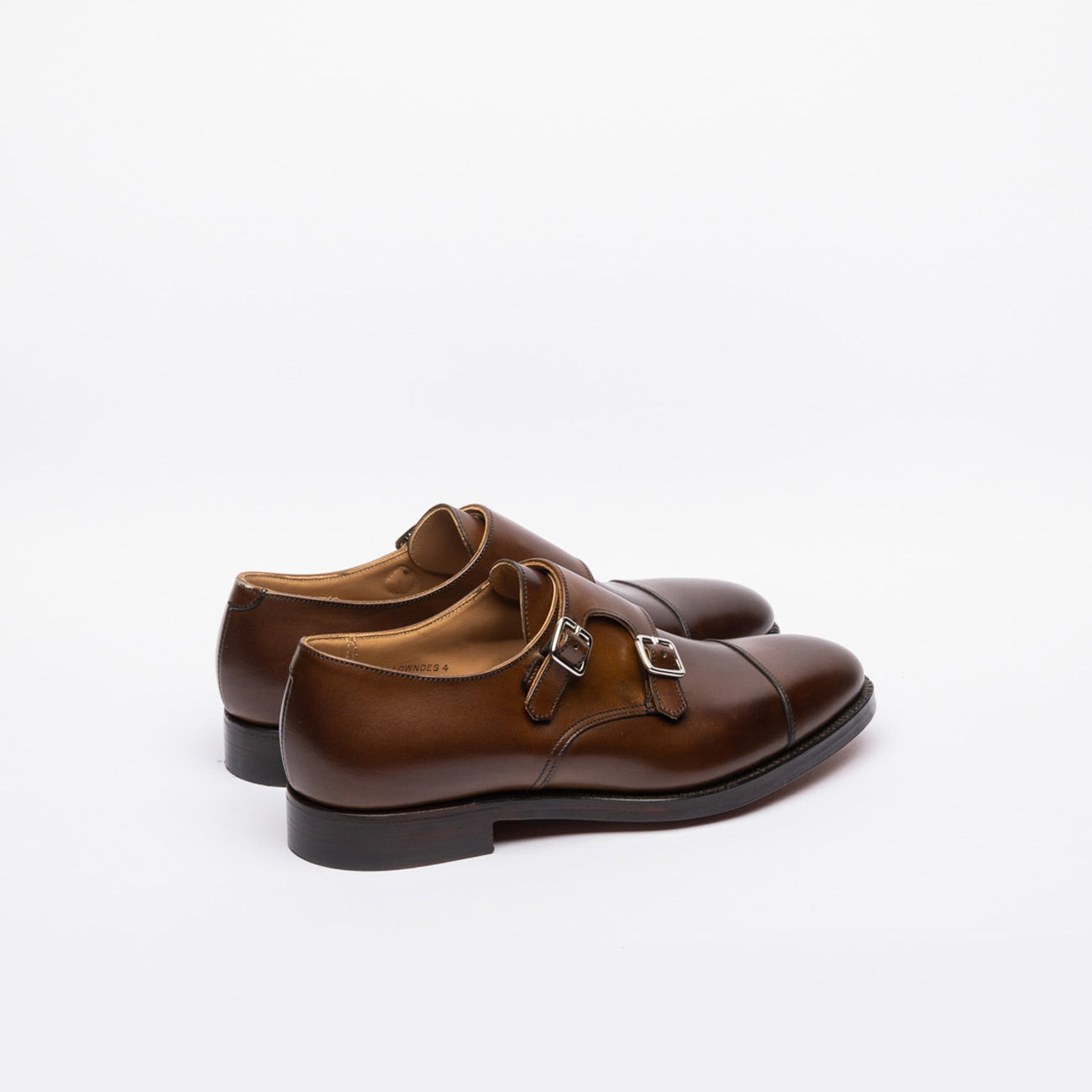 Doppia fibbia Crockett & Jones Lowndes 4 in pelle spazzolata marrone