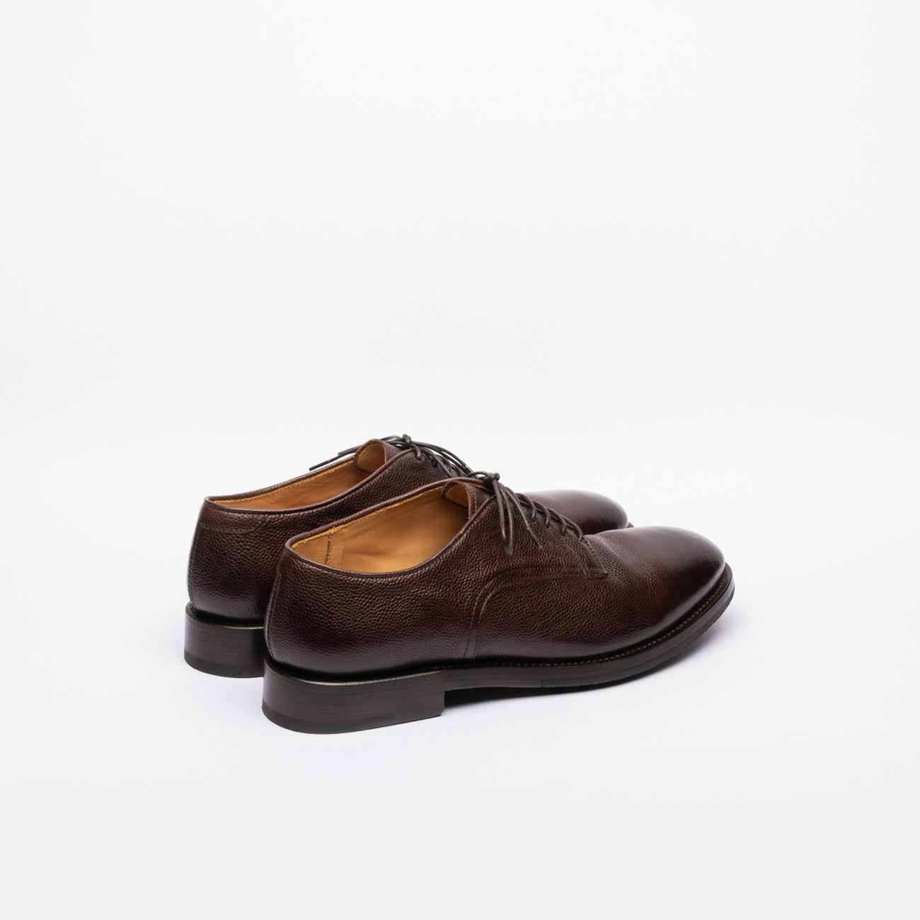 Stringata derby A. Fasciani Ethan in pelle martellata marrone