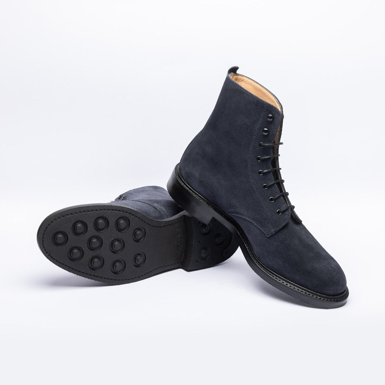 Polacco derby Cheaney Joseph & Sons Leonard R Alt in camoscio blu