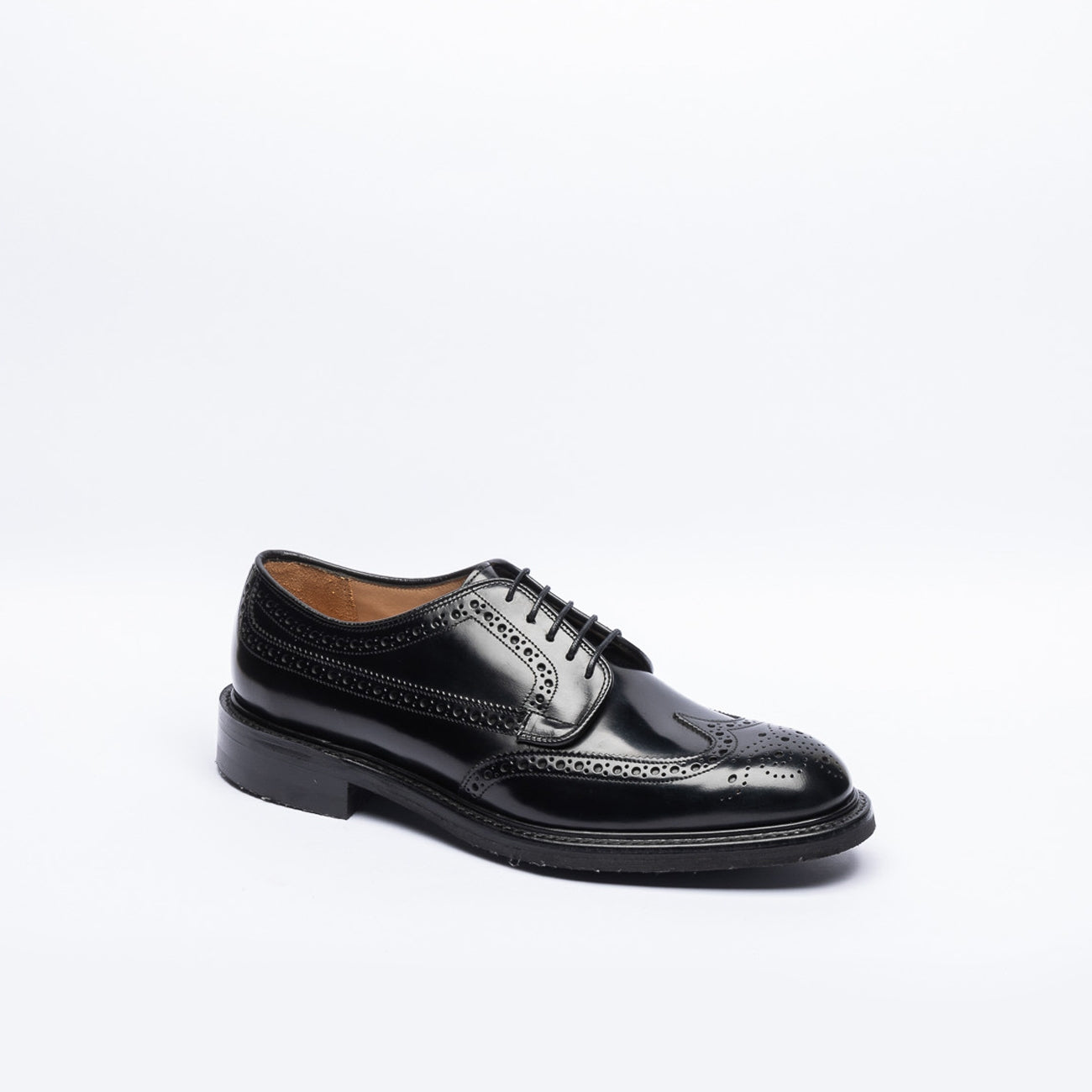 Stringata derby Joseph Cheaney & Sons Carlton R in pelle spazzolata nera