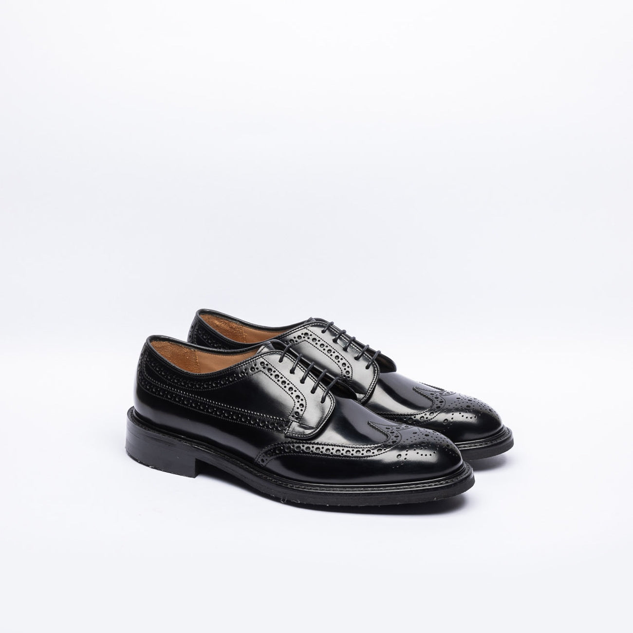 Stringata derby Joseph Cheaney & Sons Carlton R in pelle spazzolata nera
