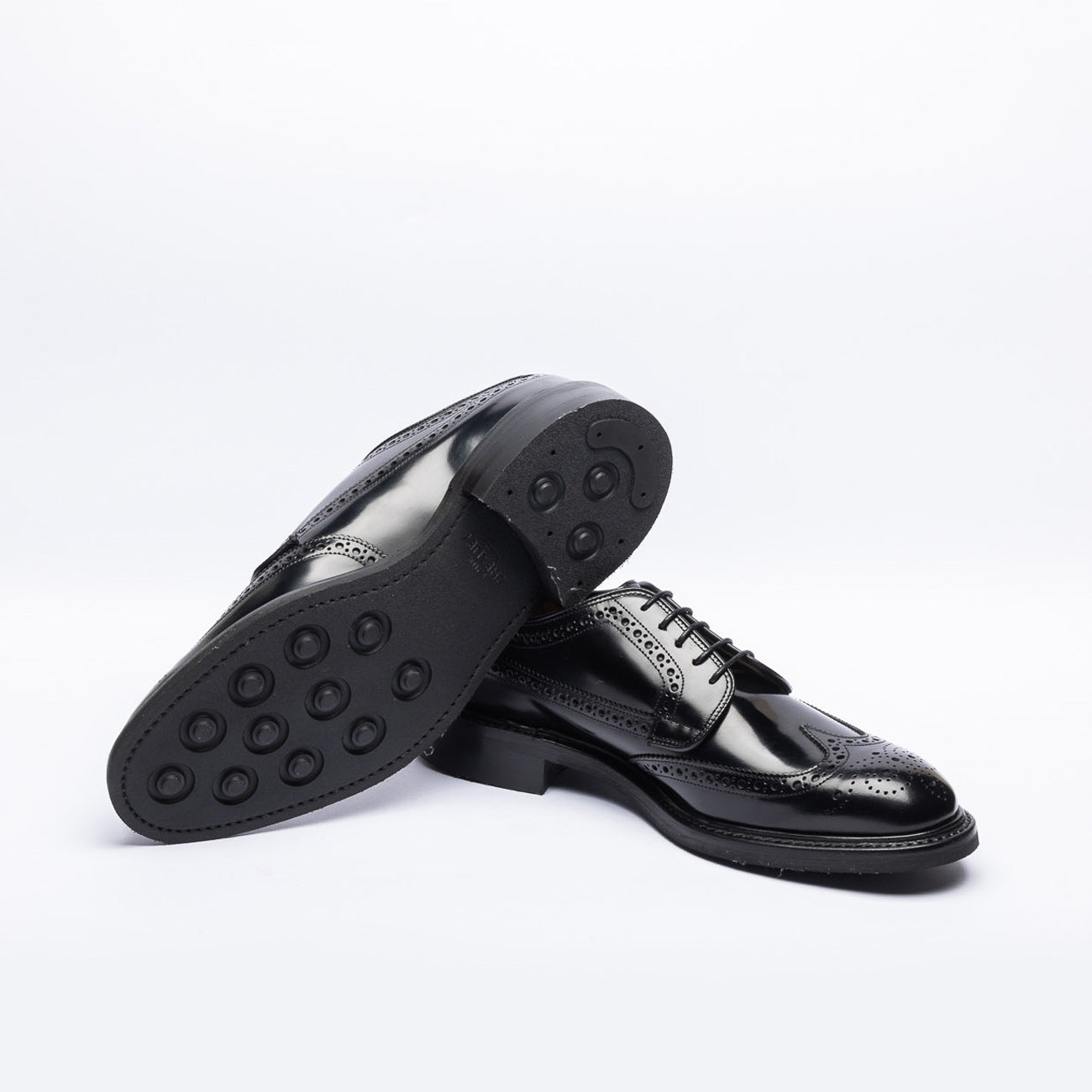 Stringata derby Joseph Cheaney & Sons Carlton R in pelle spazzolata nera