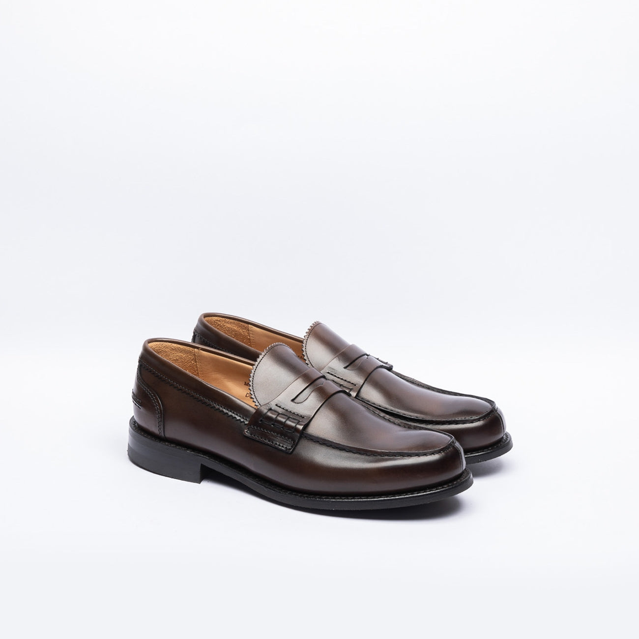 Mocassino penny loafer Cheaney Joseph & Sons Dorking II R in pelle spazzolata marrone (Mocha burnished)