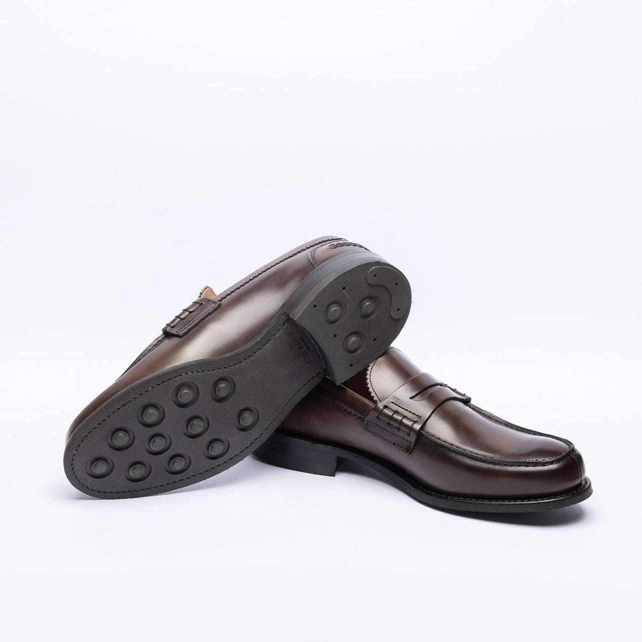 Mocassino penny loafer Cheaney Joseph & Sons Dorking II R in pelle spazzolata marrone (Mocha burnished)