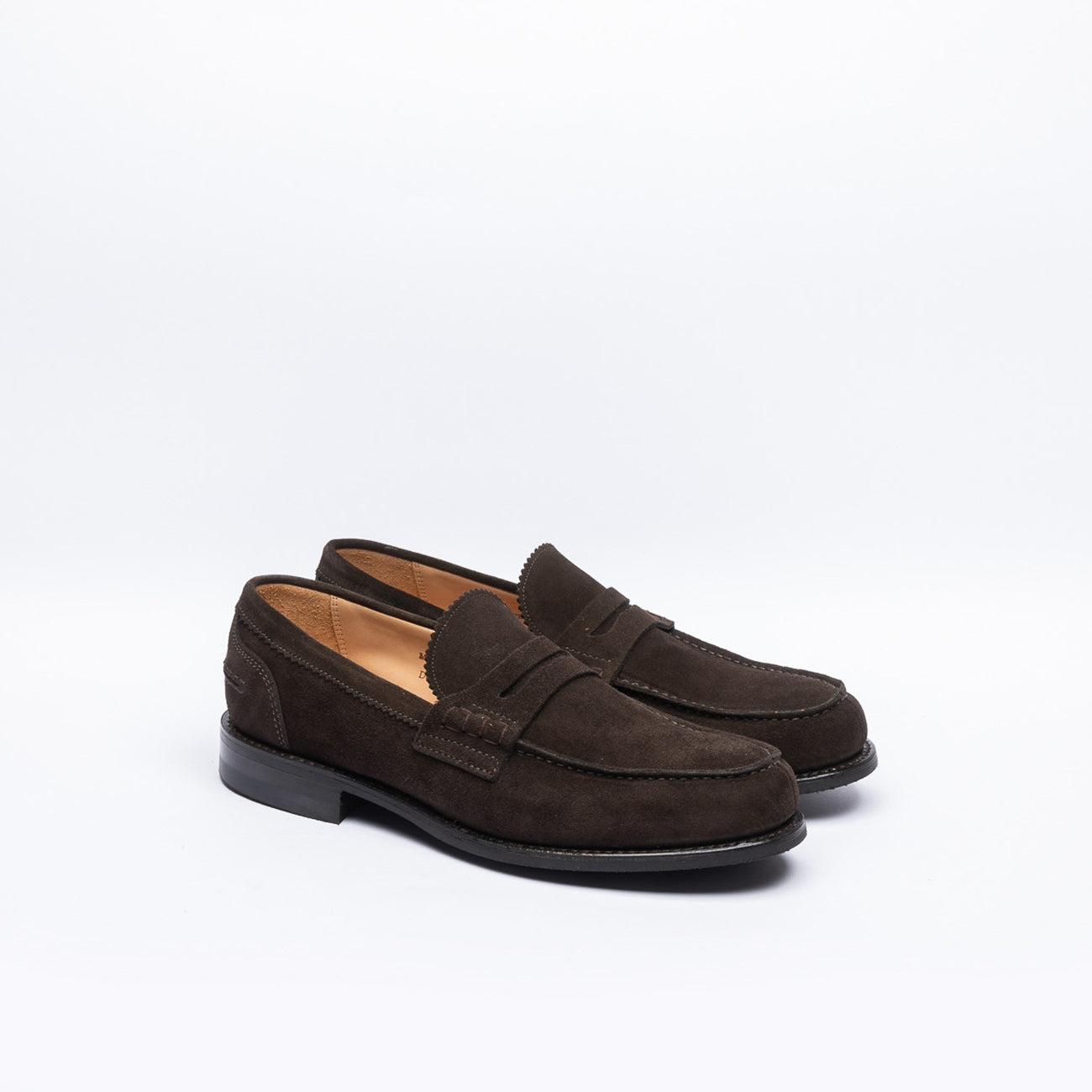 Mocassino penny loafer Cheaney Joseph & Sons Dorking II R in camoscio marrone