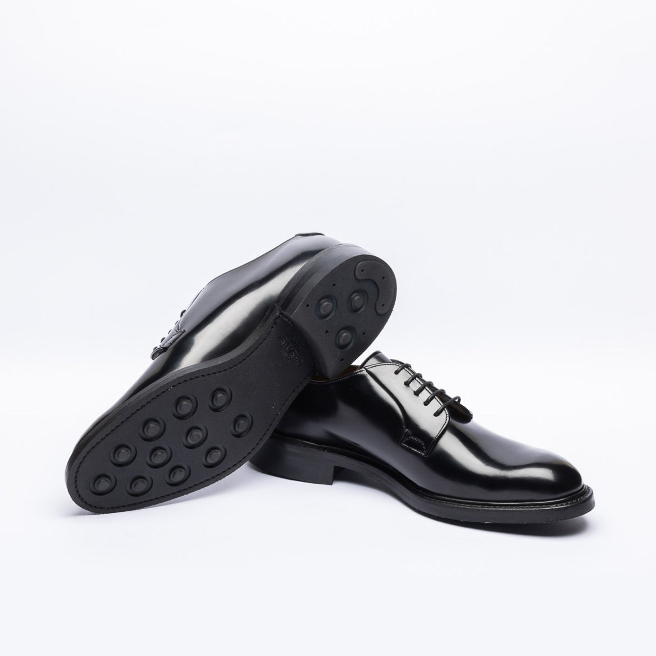 Stringata derby Cheaney Joseph & Sons Charles R in pelle spazzolata nera