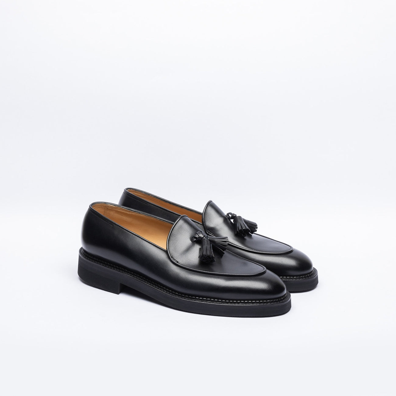 Mocassino con nappine John Lobb Edmond in pelle nera