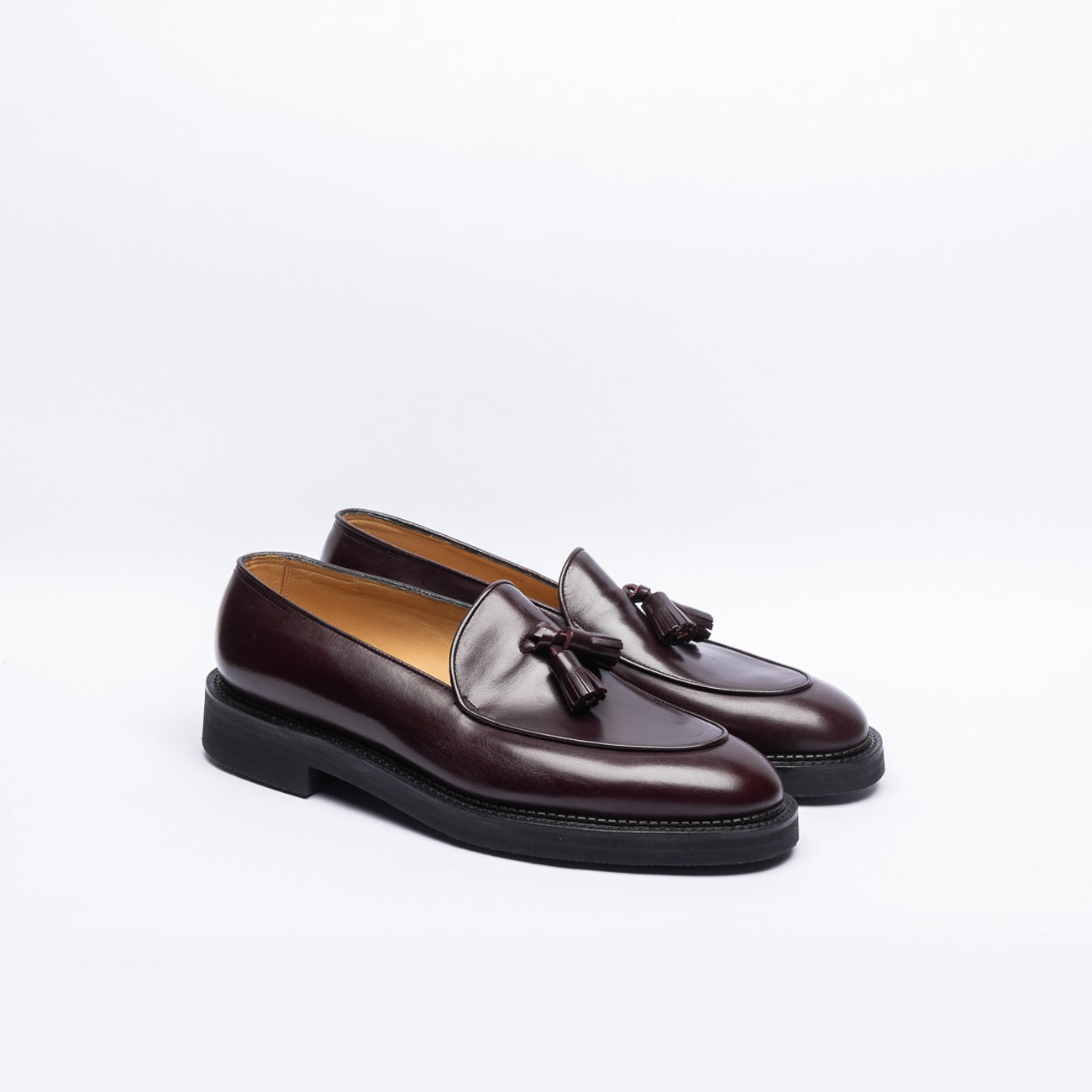 Mocassino con nappine John Lobb Edmond in pelle bordeaux