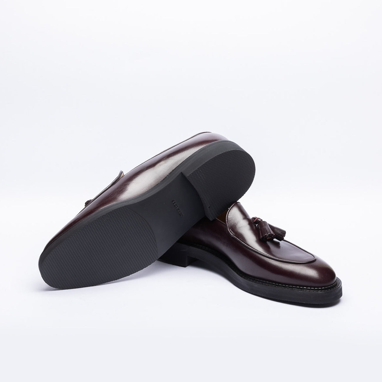 Mocassino con nappine John Lobb Edmond in pelle bordeaux