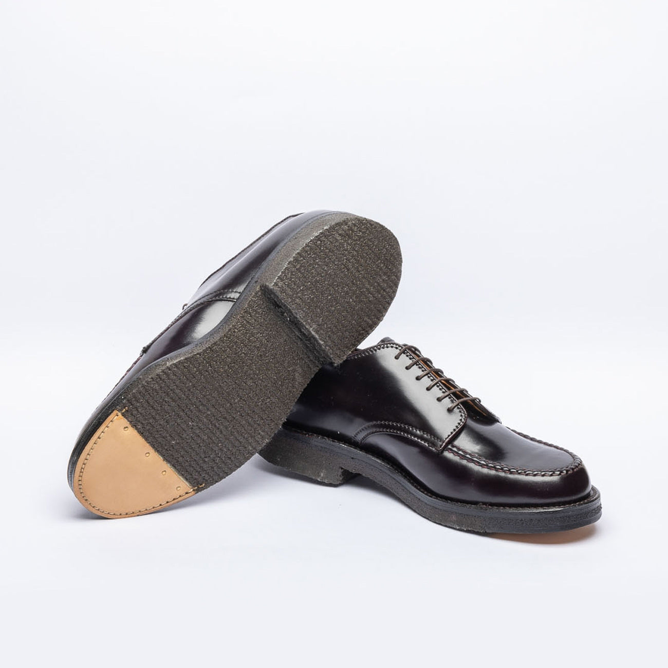 Stringata derby Alden 44408 in pelle di cavallo bordeaux