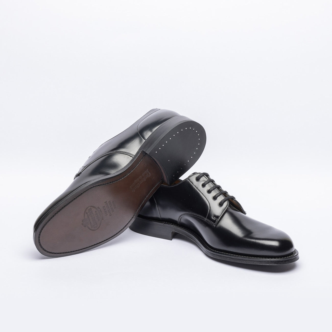 Stringata derby Church's Somerby 2 in pelle spazzolata nera