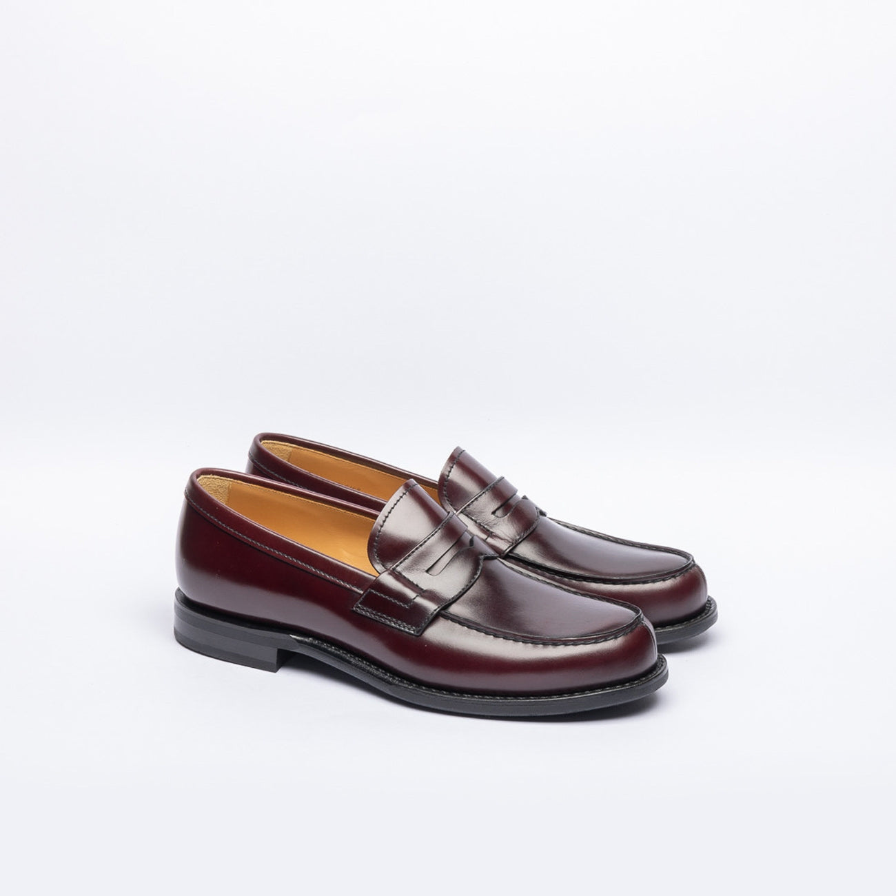 Mocassino penny loafer Church's Gateshead in pelle spazzolata bordeaux