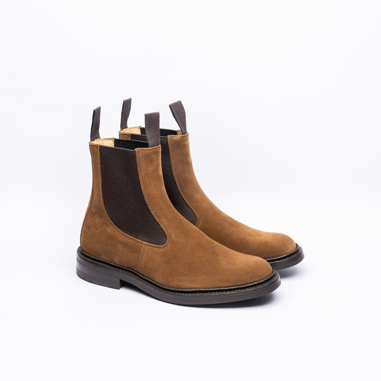 Polacco chelsea Tricker's Stephen in camoscio marrone (Cubana castorino suede)