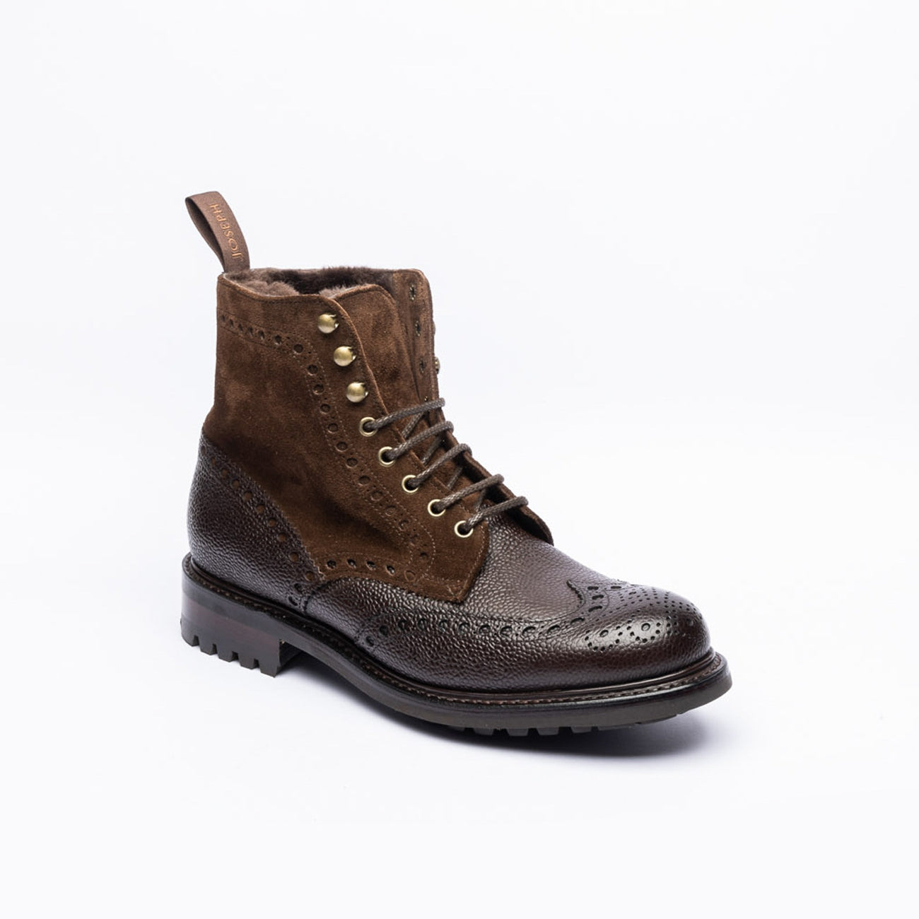 Polacco derby Cheaney Joseph & Sons Irvine C in pelle e camoscio marrone
