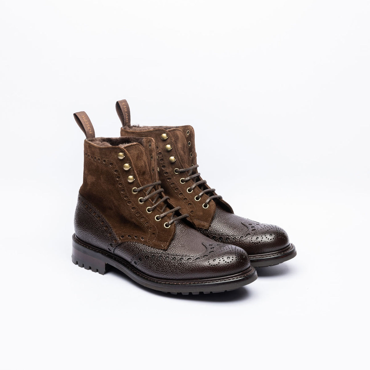 Polacco derby Cheaney Joseph & Sons Irvine C in pelle e camoscio marrone